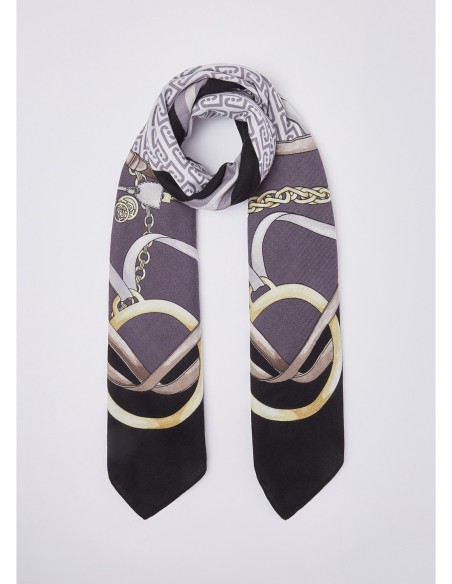Foulard grande con stampa metalware Liu Jo – Nero - foto 1