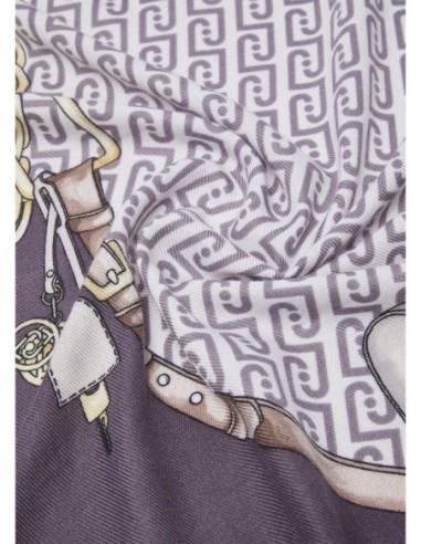 Foulard grande con stampa metalware Liu Jo – Nero - foto 3