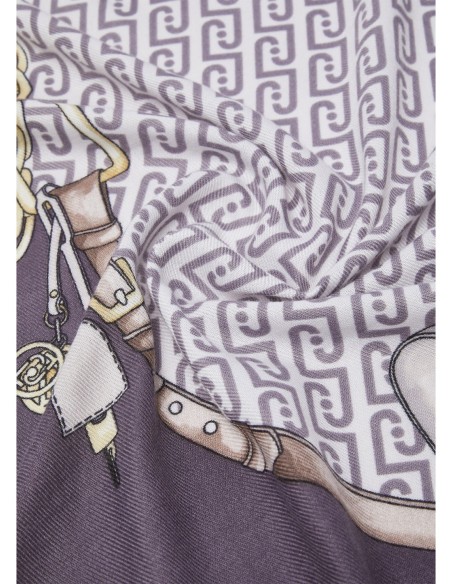 Foulard grande con stampa metalware Liu Jo – Nero - foto 3