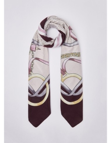 Foulard grande con stampa metalware Liu Jo – Melanzana - foto 1