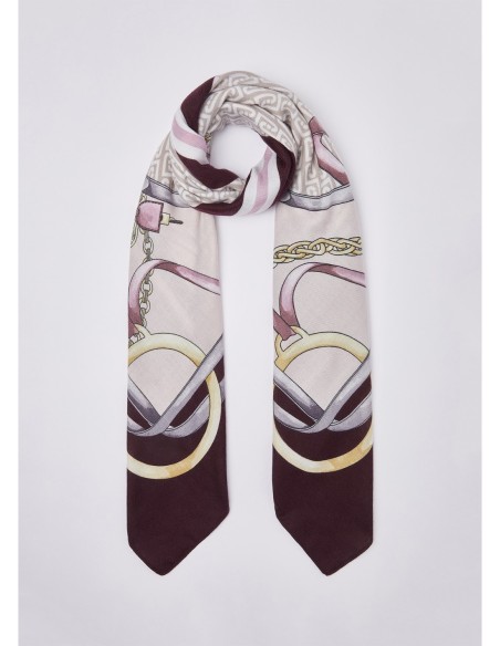 Foulard grande con stampa metalware Liu Jo – Melanzana - foto 1