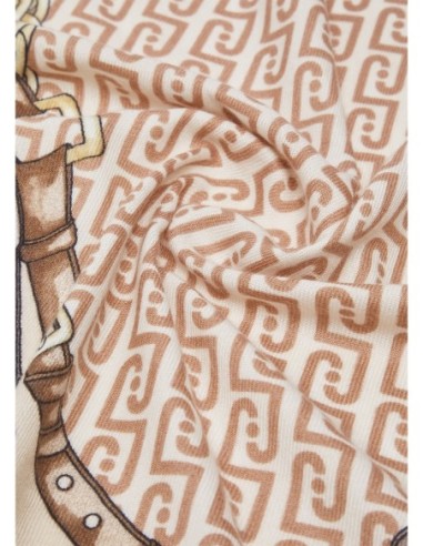 Foulard grande con stampa metalware Liu Jo – Moca scuro - foto 5