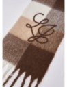 Sciarpa check garzata con logo ricamato Liu Jo – Beige