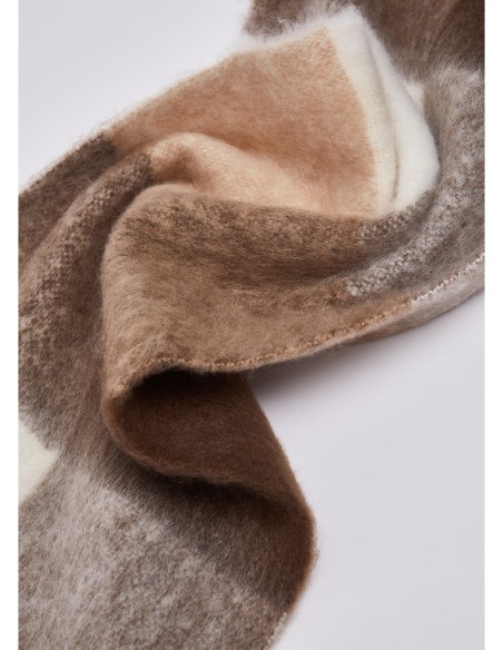 Sciarpa check garzata con logo ricamato Liu Jo – Beige - foto 5