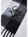 Sciarpa check garzata con logo ricamato Liu Jo – Bianco e nero Sciarpa check garzata con logo ricamato Liu Jo – Bianco e nero