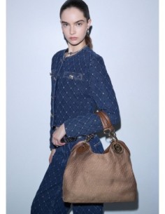 Borsa satchel media jacquard monogram Liu Jo – Beige - foto 1