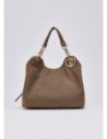 Borsa satchel media jacquard monogram Liu Jo – Beige Borsa satchel media jacquard monogram Liu Jo – Beige