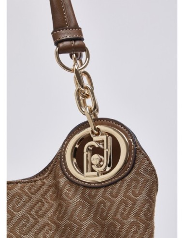 Borsa satchel media jacquard monogram Liu Jo – Beige - foto 5