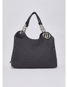 Borsa satchel media jacquard monogram Liu Jo – Nero - foto 1