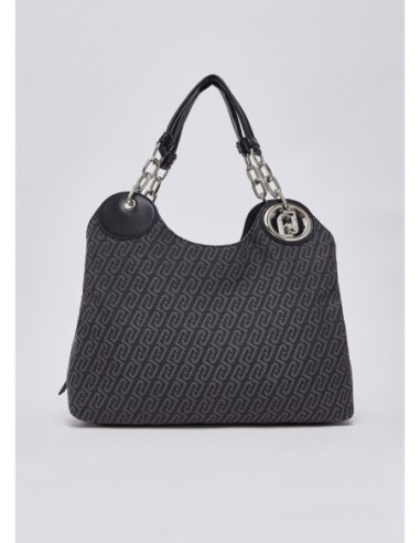 Borsa satchel media jacquard monogram Liu Jo – Nero - foto 1