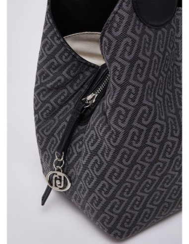 Borsa satchel media jacquard monogram Liu Jo – Nero - foto 3