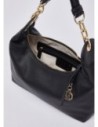 Borsa hobo piccola con medaglione logo Liu Jo – Nero/oro Borsa hobo piccola con medaglione logo Liu Jo – Nero/oro