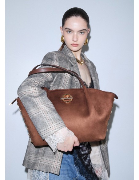 Borsa tote grande con logo Liu Jo – Tabacco - foto 1
