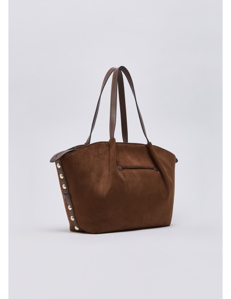 Borsa tote grande con logo Liu Jo – Tabacco - foto 4