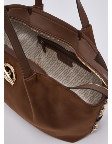 Borsa tote grande con logo Liu Jo – Tabacco - foto 7