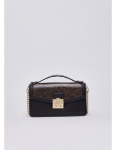 Borsa a tracolla piccola con inserto animalier Liu Jo – Nero animalier - foto 1 2