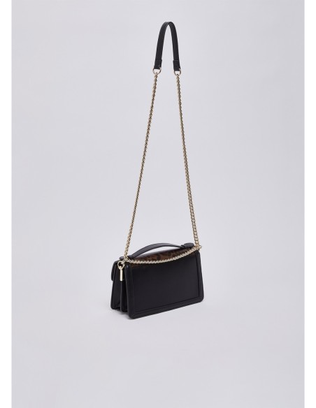 Borsa a tracolla piccola con inserto animalier Liu Jo – Nero animalier - foto 4