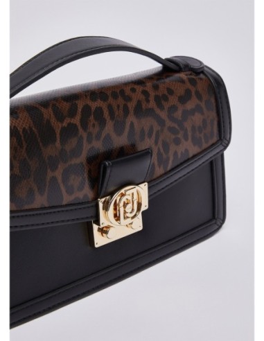 Borsa a tracolla piccola con inserto animalier Liu Jo – Nero animalier - foto 5