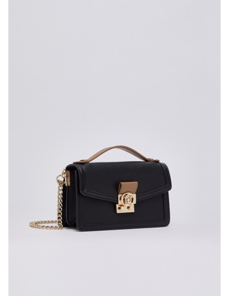 Borsa a tracolla piccola effetto saffiano Liu Jo – Nero - foto 3