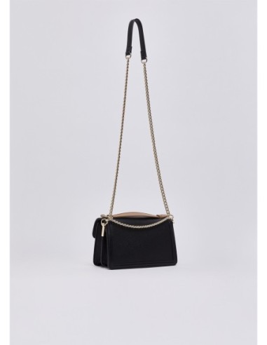 Borsa a tracolla piccola effetto saffiano Liu Jo – Nero - foto 4
