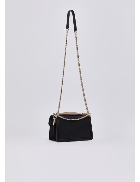Borsa a tracolla piccola effetto saffiano Liu Jo – Nero - foto 4