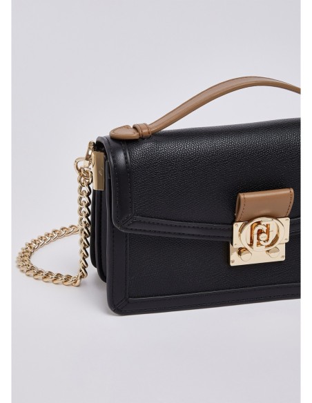 Borsa a tracolla piccola effetto saffiano Liu Jo – Nero - foto 6