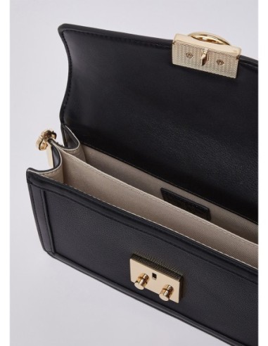 Borsa a tracolla piccola effetto saffiano Liu Jo – Nero - foto 7