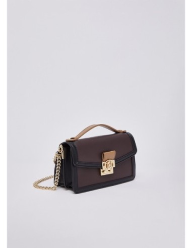 Borsa a tracolla piccola effetto saffiano Liu Jo – Melanzana - foto 3