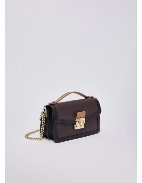 Borsa a tracolla piccola effetto saffiano Liu Jo – Melanzana - foto 3