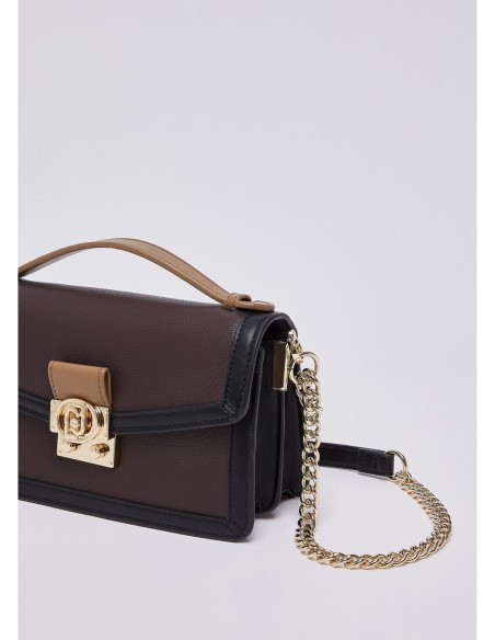 Borsa a tracolla piccola effetto saffiano Liu Jo – Melanzana - foto 5