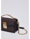 Borsa a tracolla piccola effetto saffiano Liu Jo – Melanzana Borsa a tracolla piccola effetto saffiano Liu Jo – Melanzana