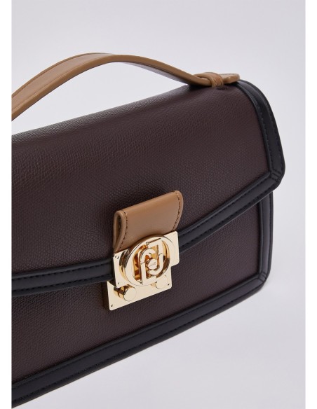 Borsa a tracolla piccola effetto saffiano Liu Jo – Melanzana - foto 6