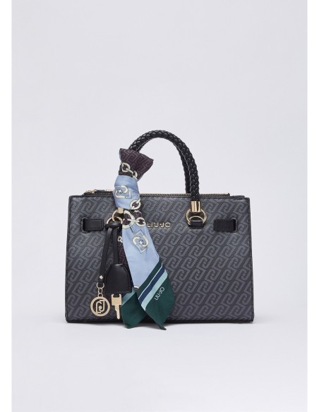 Borsa satchel piccola con charm Liu Jo – Nero - foto 2