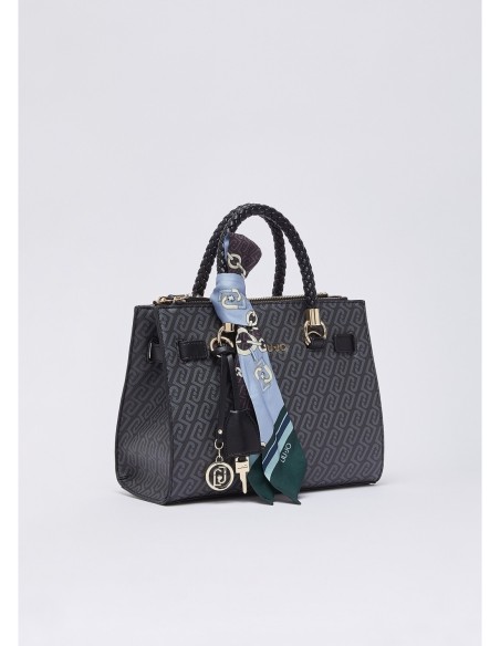Borsa satchel piccola con charm Liu Jo – Nero - foto 3