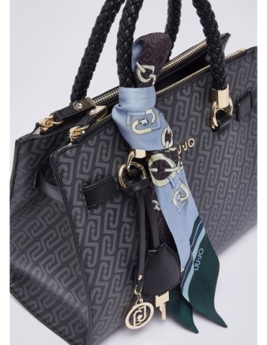 Borsa satchel piccola con charm Liu Jo – Nero - foto 6