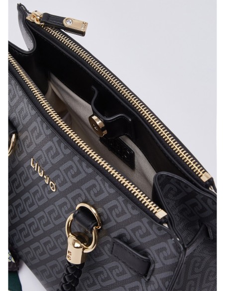 Borsa satchel piccola con charm Liu Jo – Nero - foto 7