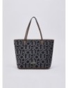 Borsa tote media con lettering logo Liu Jo – Nero