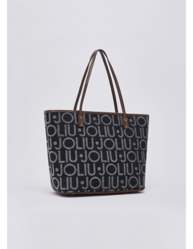 Borsa tote media con lettering logo Liu Jo – Nero - foto 4