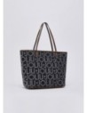 Borsa tote media con lettering logo Liu Jo – Nero