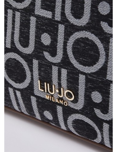 Borsa tote media con lettering logo Liu Jo – Nero - foto 5