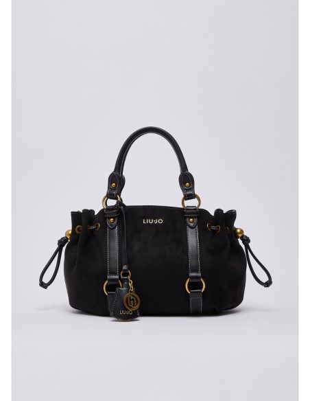 Borsa piccola in microfibra con coulisse Liu Jo – Nero - foto 2