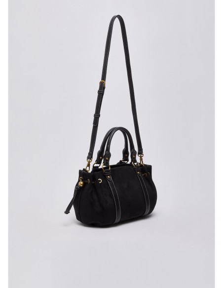 Borsa piccola in microfibra con coulisse Liu Jo – Nero - foto 4