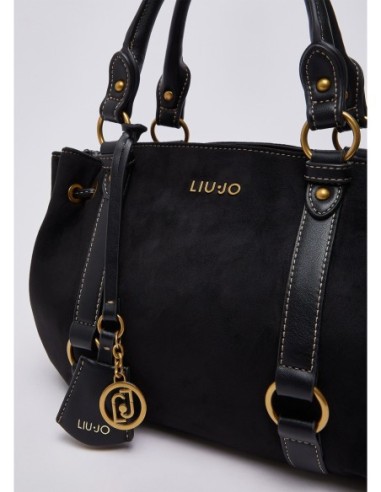 Borsa piccola in microfibra con coulisse Liu Jo – Nero - foto 5