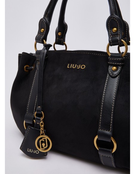 Borsa piccola in microfibra con coulisse Liu Jo – Nero - foto 5