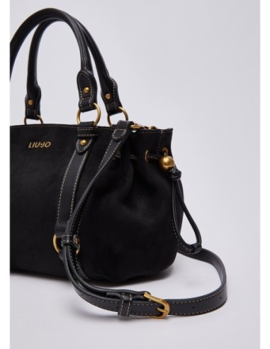 Borsa piccola in microfibra con coulisse Liu Jo – Nero - foto 6
