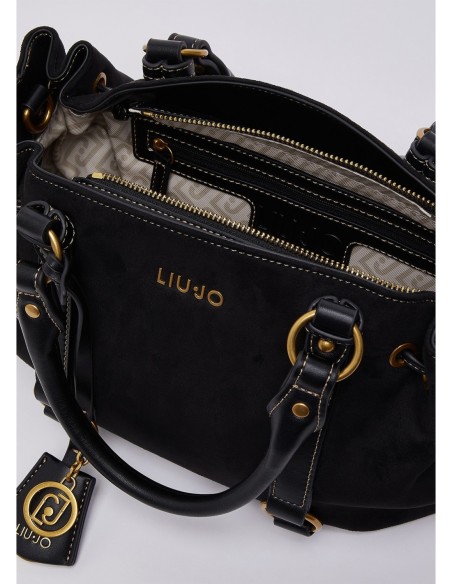 Borsa piccola in microfibra con coulisse Liu Jo – Nero - foto 7