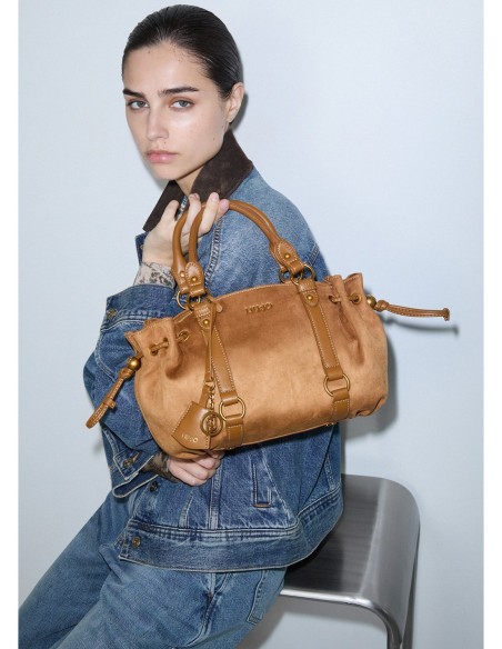 Borsa piccola in microfibra con coulisse Liu Jo – Beige - foto 1