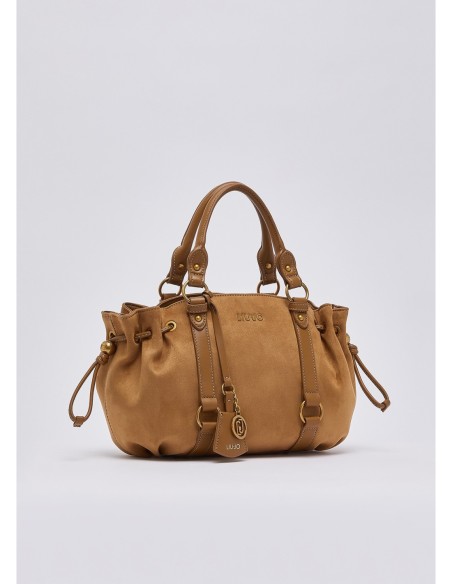 Borsa piccola in microfibra con coulisse Liu Jo – Beige - foto 3