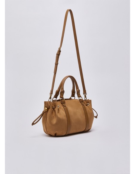 Borsa piccola in microfibra con coulisse Liu Jo – Beige - foto 4