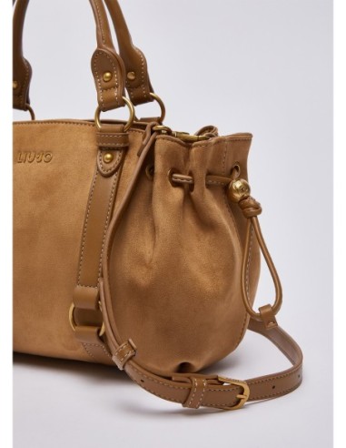 Borsa piccola in microfibra con coulisse Liu Jo – Beige - foto 5